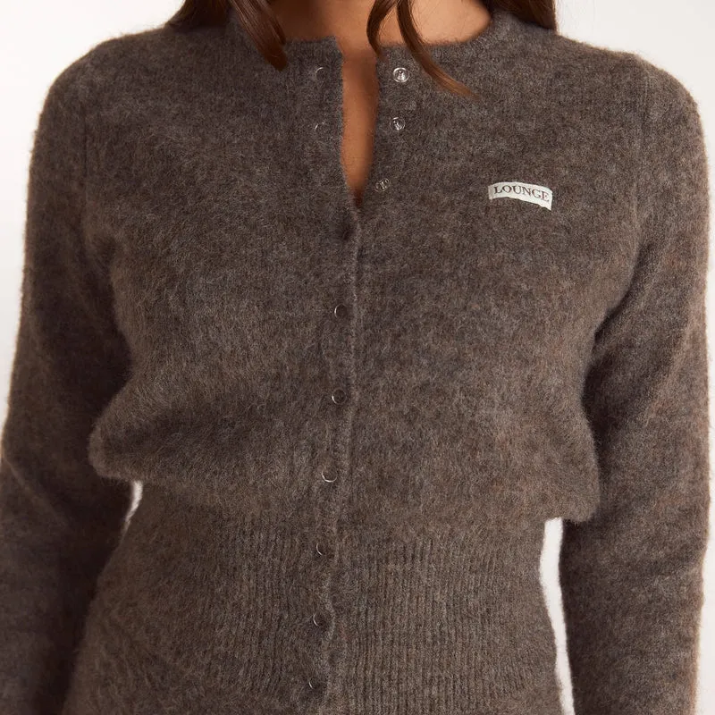 Cardigan en Maille Cintré - Marron Cendré