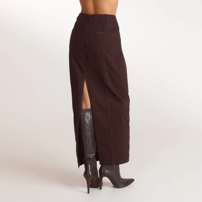 Jupe Longue en Denim - Chocolat