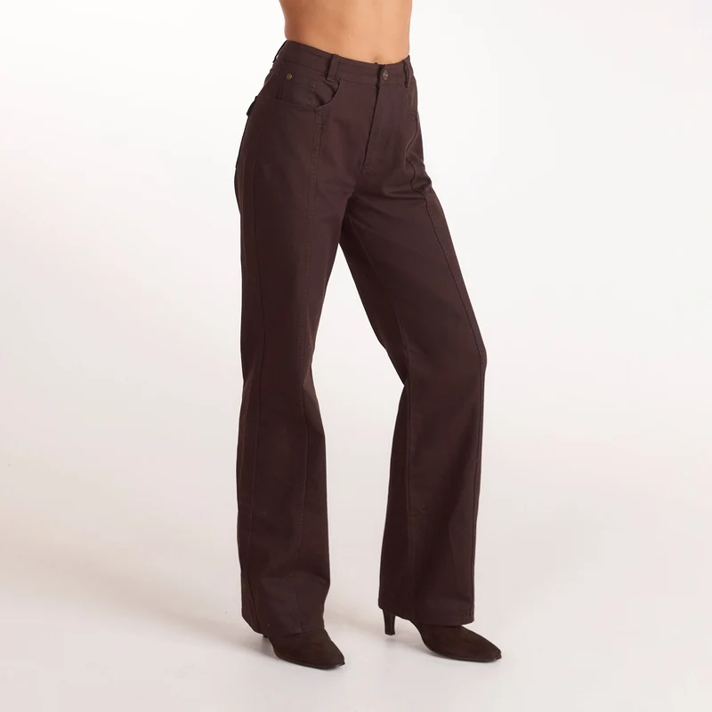 Jean Droit en Denim - Chocolat