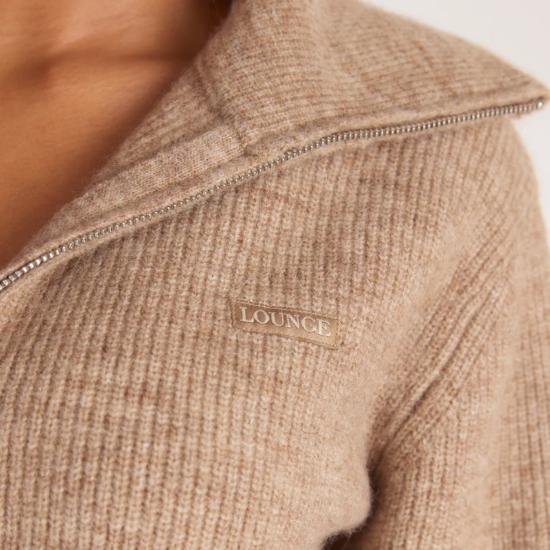 Cardigan en Maille Structuré - Biscuit