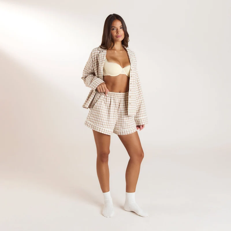 Short de Pyjama VIchy - Beige