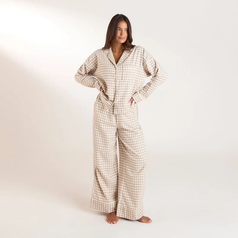 Pantalon de Pyjama Vichy - Beige