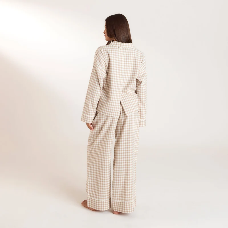 Pantalon de Pyjama Vichy - Beige