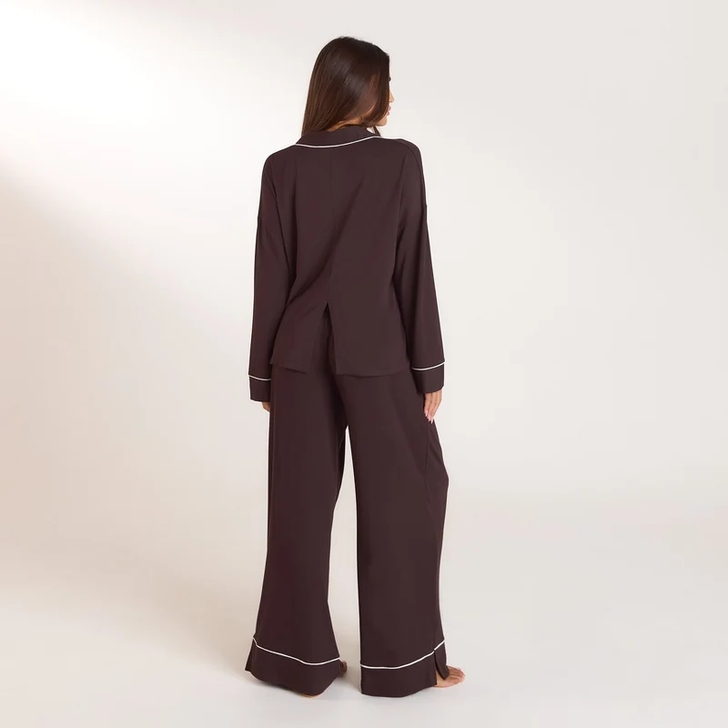 Chemise de Pyjama Modal - Chocolat Noir