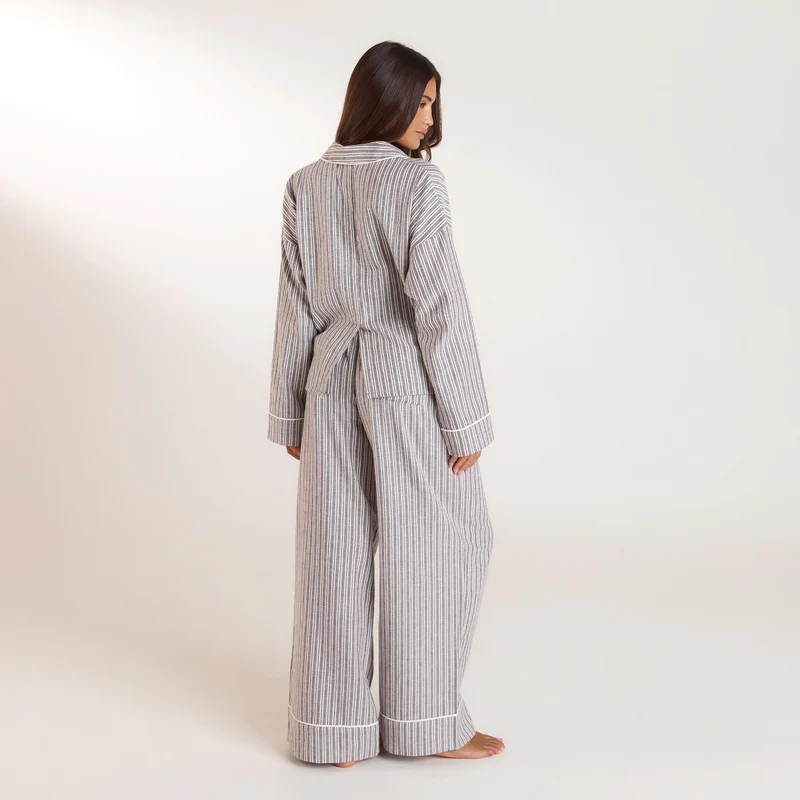 Pantalons de Pyjama Stripe - Chocolat
