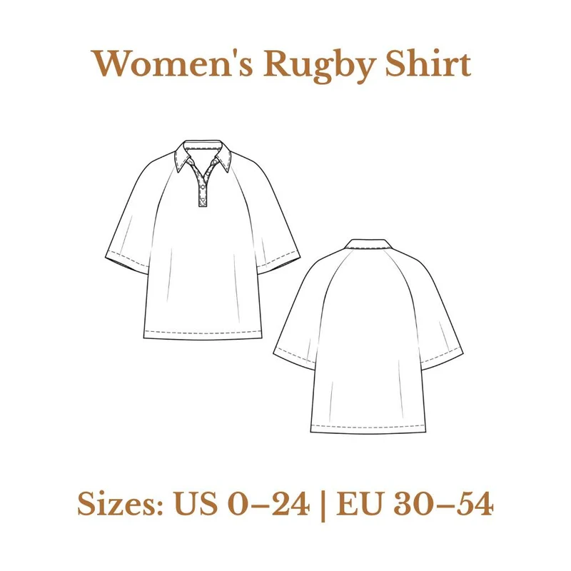 Patron de couture PDF | Maillot de rugby femme | Wardrobe By Me