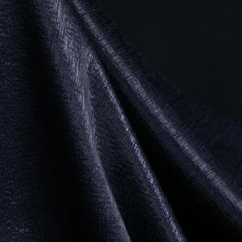 Tissu pour manteau en mélange de laine | Marine lustré | Lourd