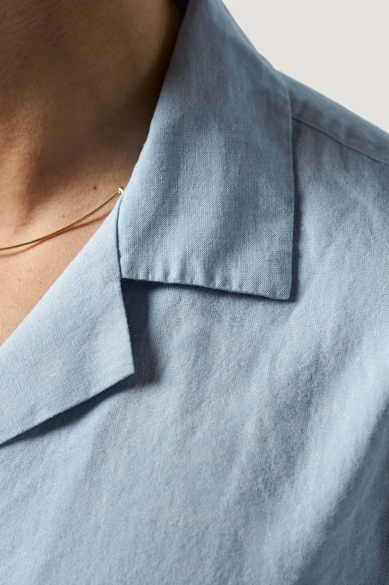 La chemise manches courtes coton lin