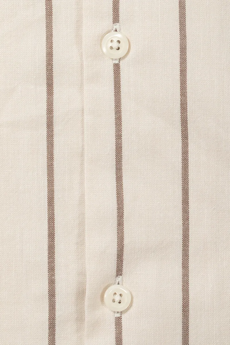 La chemise manches courtes coton lin