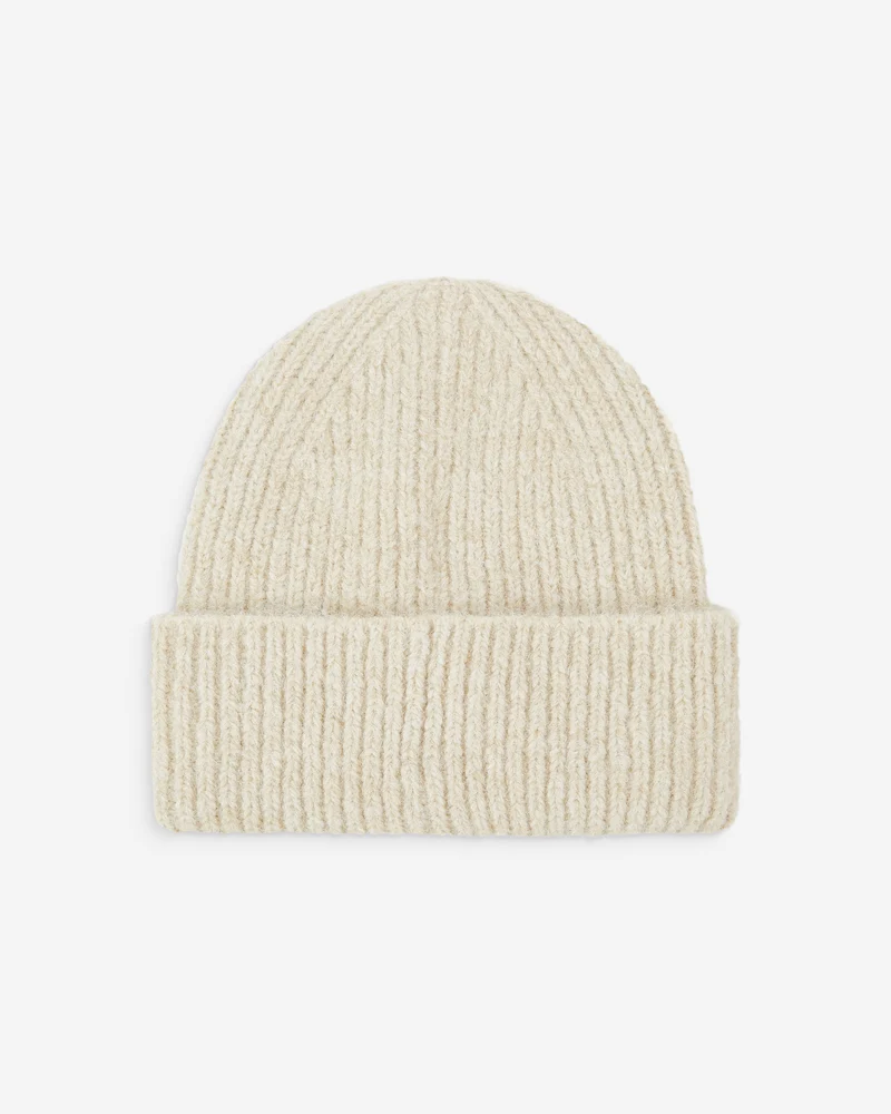 Bonnet en laine mélangée sable Antorin