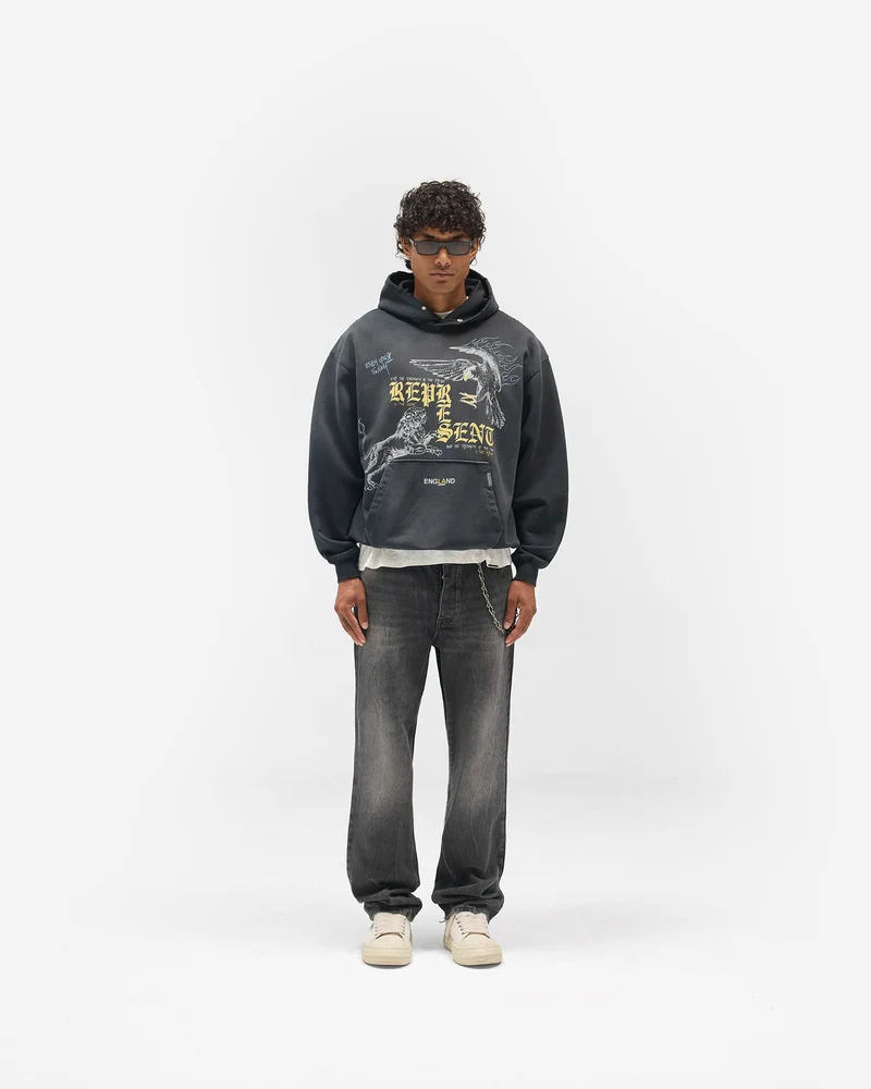 Enemy Hoodie - Washed Black