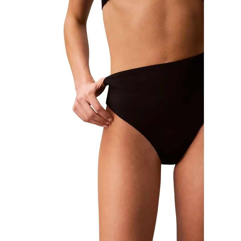Calvin Klein Maillot de bain bikini noir taille haute pour femme