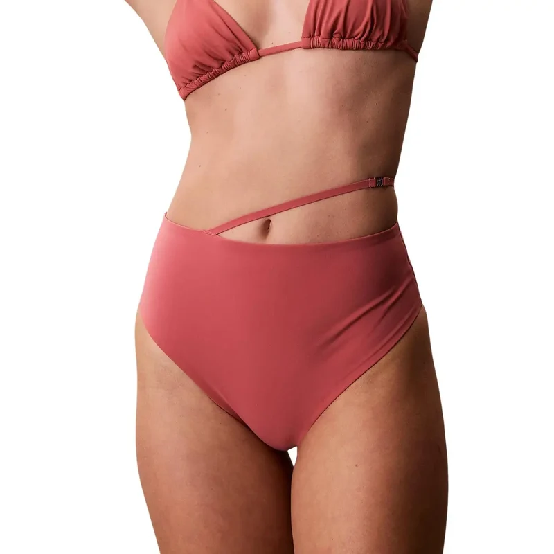 Calvin Klein Bas de bikini rose en nylon pour femme