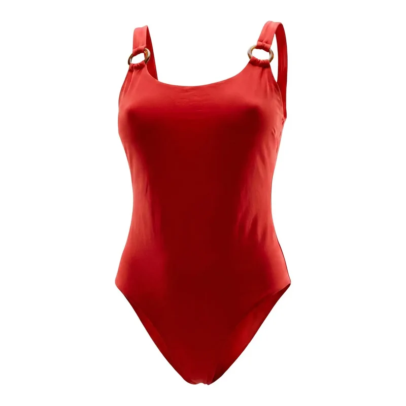 Tommy Hilfiger Maillot de bain une pièce rouge en nylon dos échancré pour femme