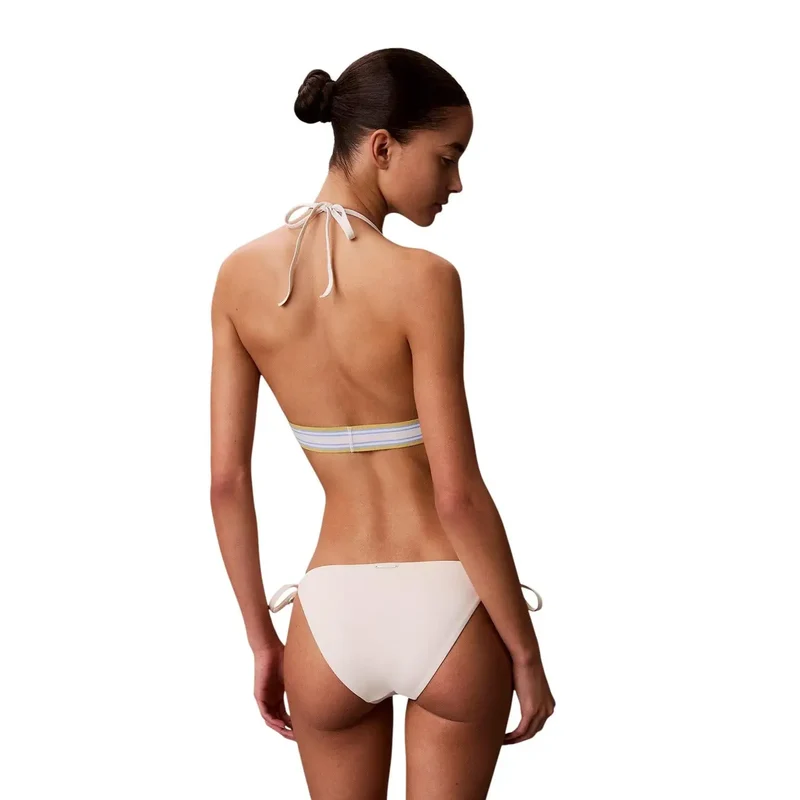 Calvin Klein Bikini triangle pour femme Top Nylon blanc