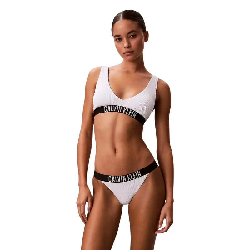 Calvin Klein Jeans Maillot de bain brésilien en nylon blanc pour femme