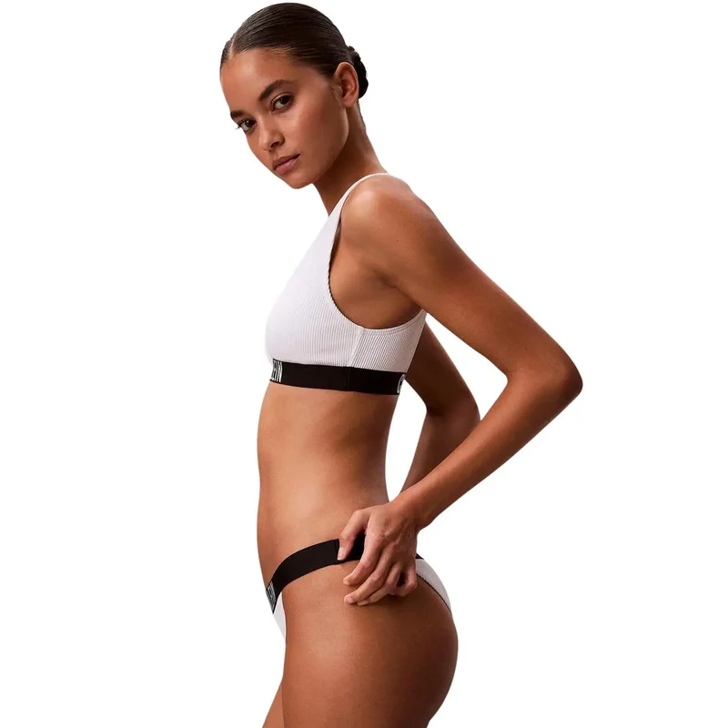 Calvin Klein Jeans Maillot de bain brésilien en nylon blanc pour femme