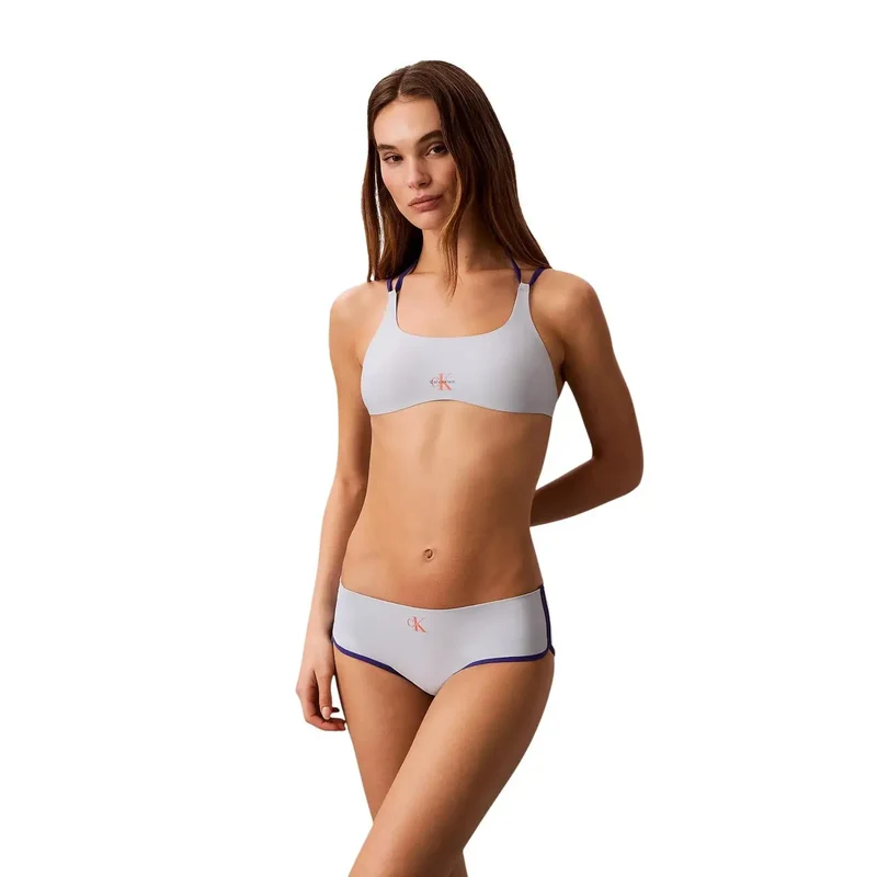 Calvin Klein Soutien-gorge de plage pour femme bleu clair