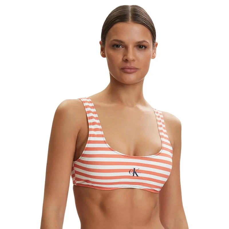 Calvin Klein Soutien-gorge de plage pour femme bleu clair