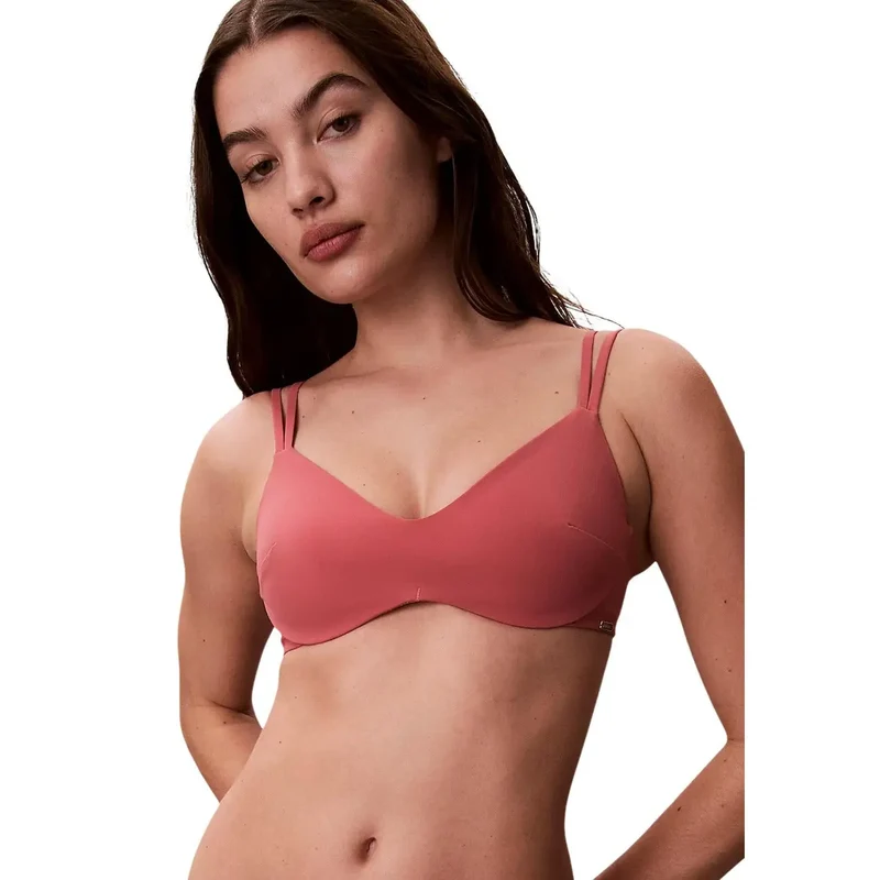 Calvin Klein Soutien-gorge de plage pour femme bleu clair