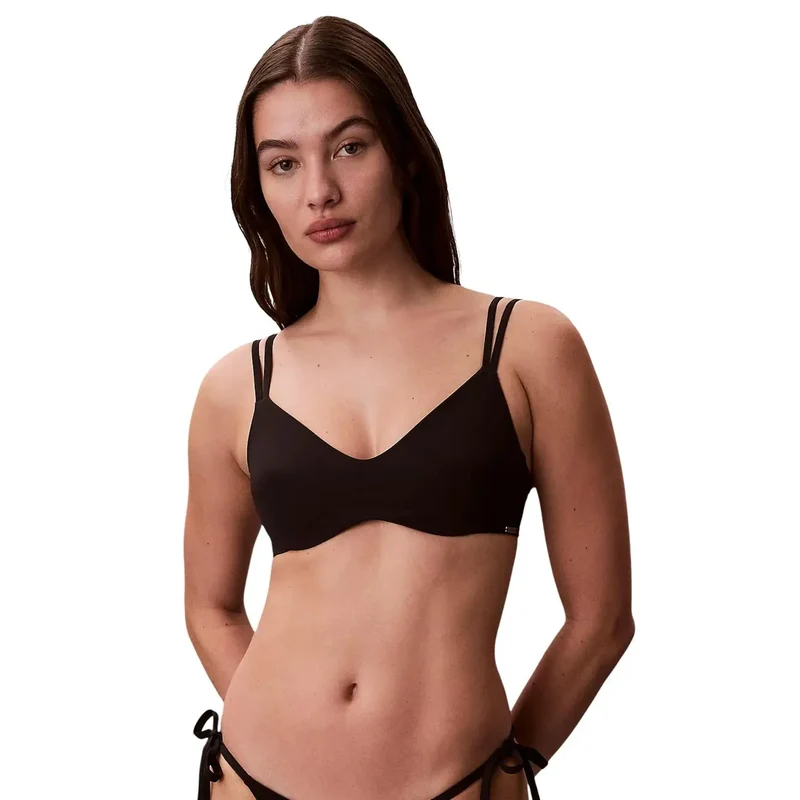 Calvin Klein Soutien-gorge de plage pour femme bleu clair