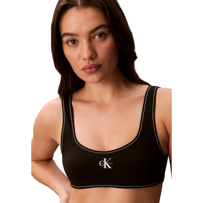 Calvin Klein Soutien-gorge de plage pour femme bleu clair