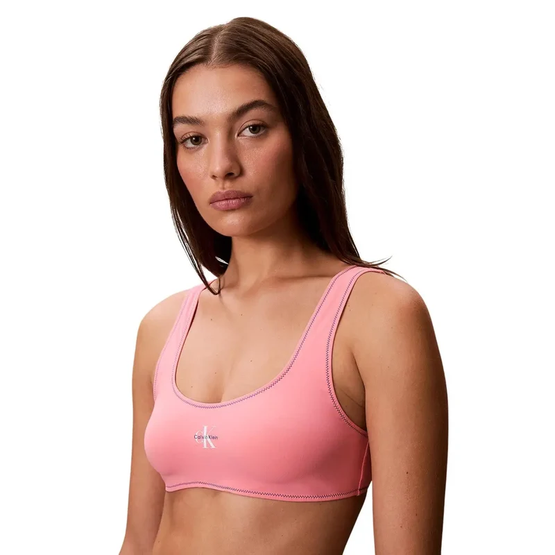 Calvin Klein Soutien-gorge de plage pour femme bleu clair
