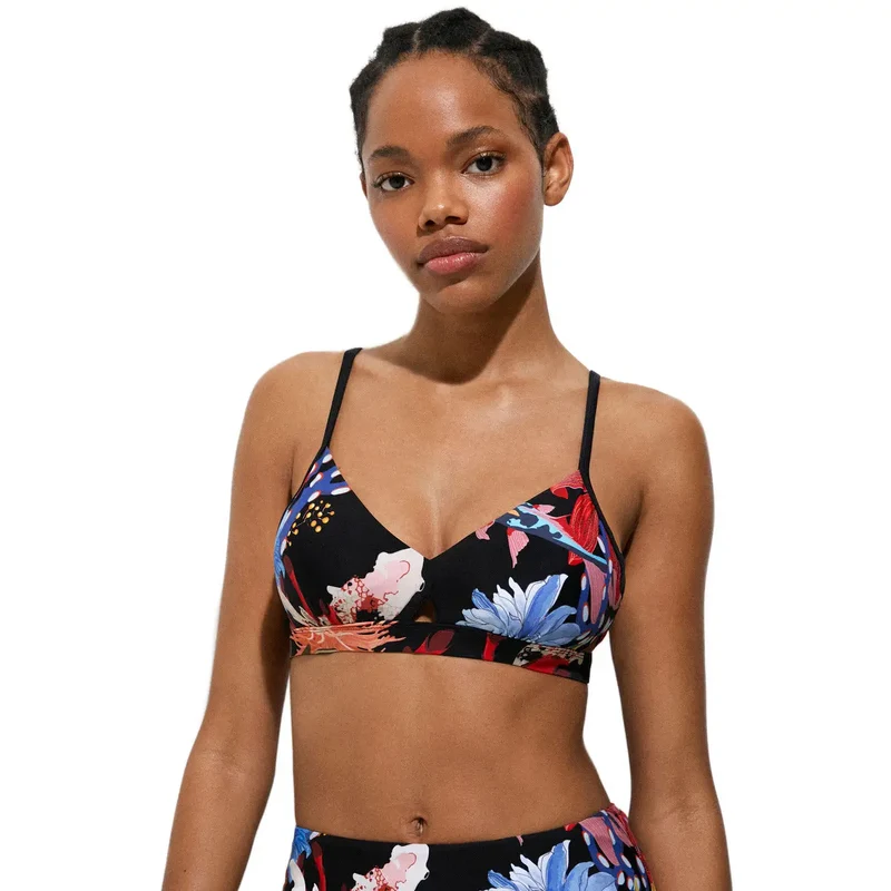 Bikini Desigual pour femme, noir, polyamide et élasthanne