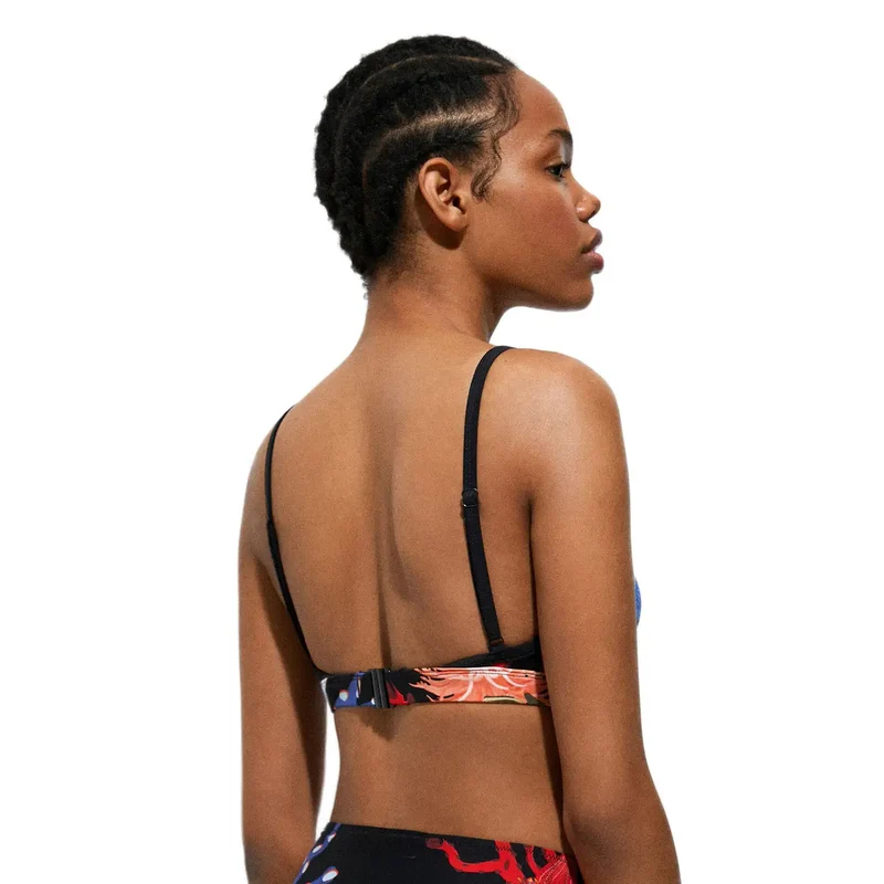 Bikini Desigual pour femme, noir, polyamide et élasthanne