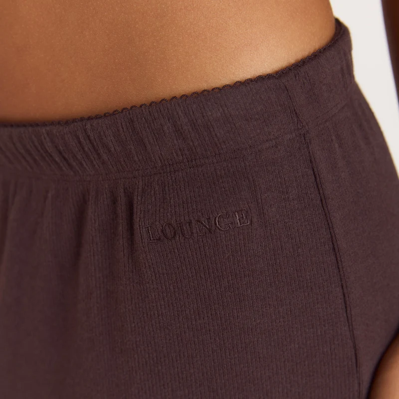 Pantalon de Pyjama Côtelé - Chocolat Noir