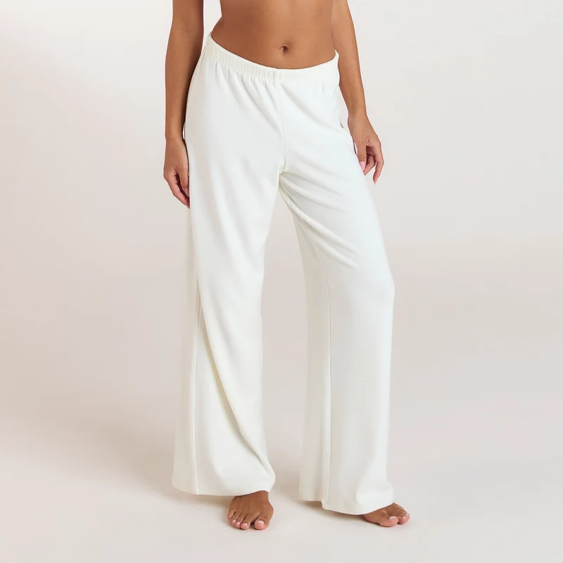 Pantalon de Pyjama Côtelé - Crème