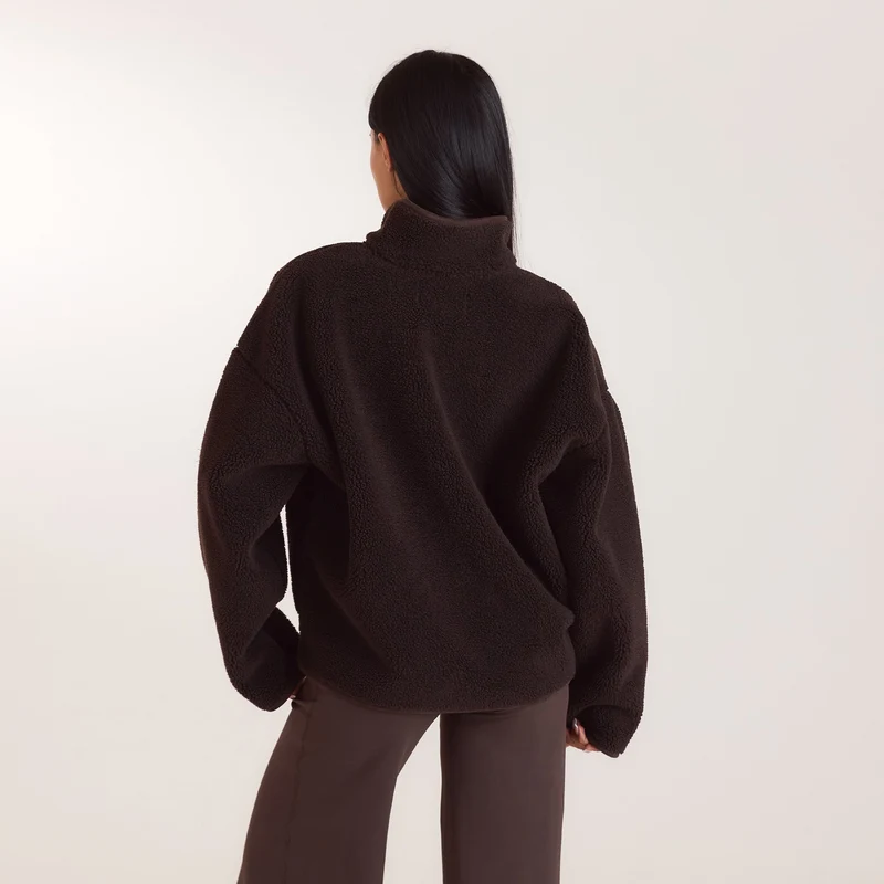 Veste Borg Zippée - Chocolat