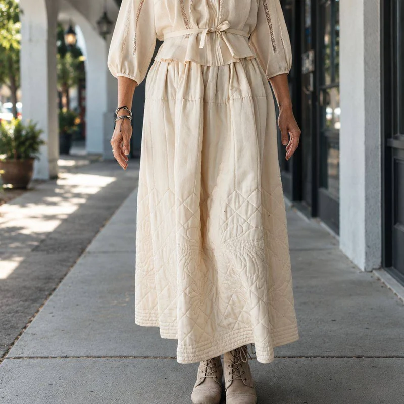 PATRON DE COUTURE PDF | 206 Jupe matelassée Prairie | Folkwear
