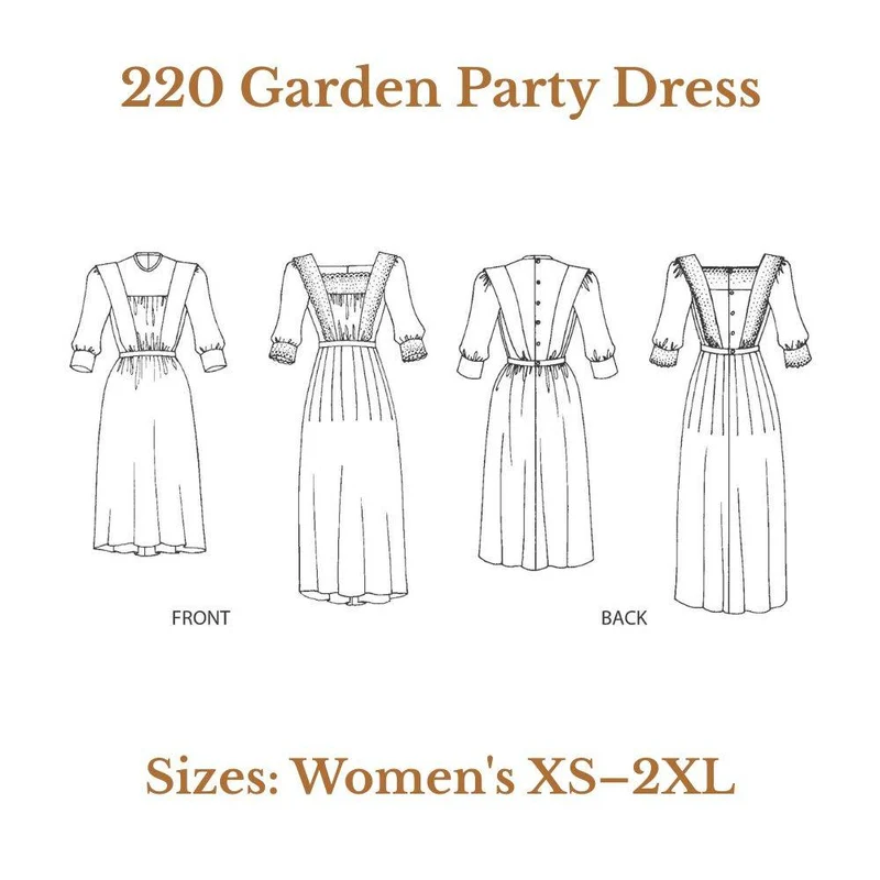 PATRON DE COUTURE PDF | 220 Robe Garden Party | Folkwear
