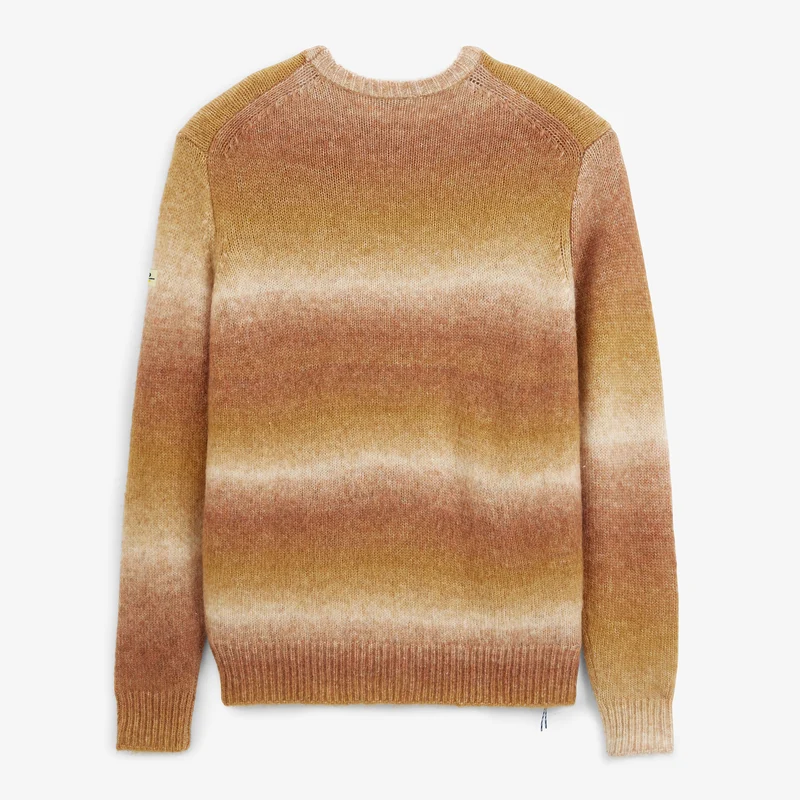 Pull dégradé col rond shaggy marron caramel Merlin SBPLAY