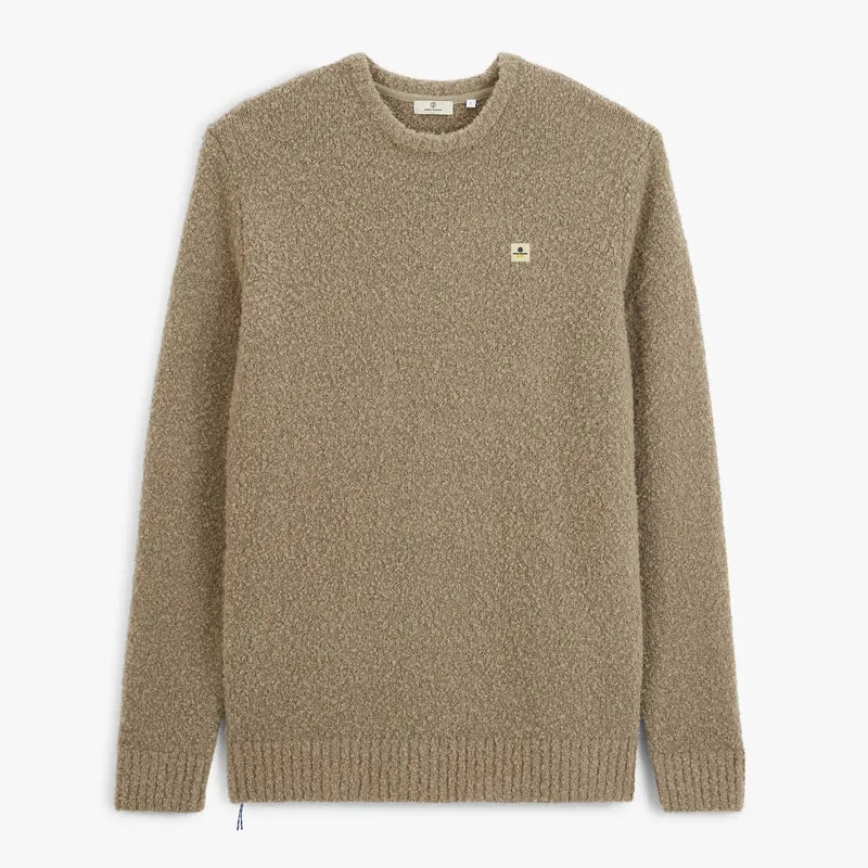 Pull laine bouclette col rond beige Murray SBPLAY