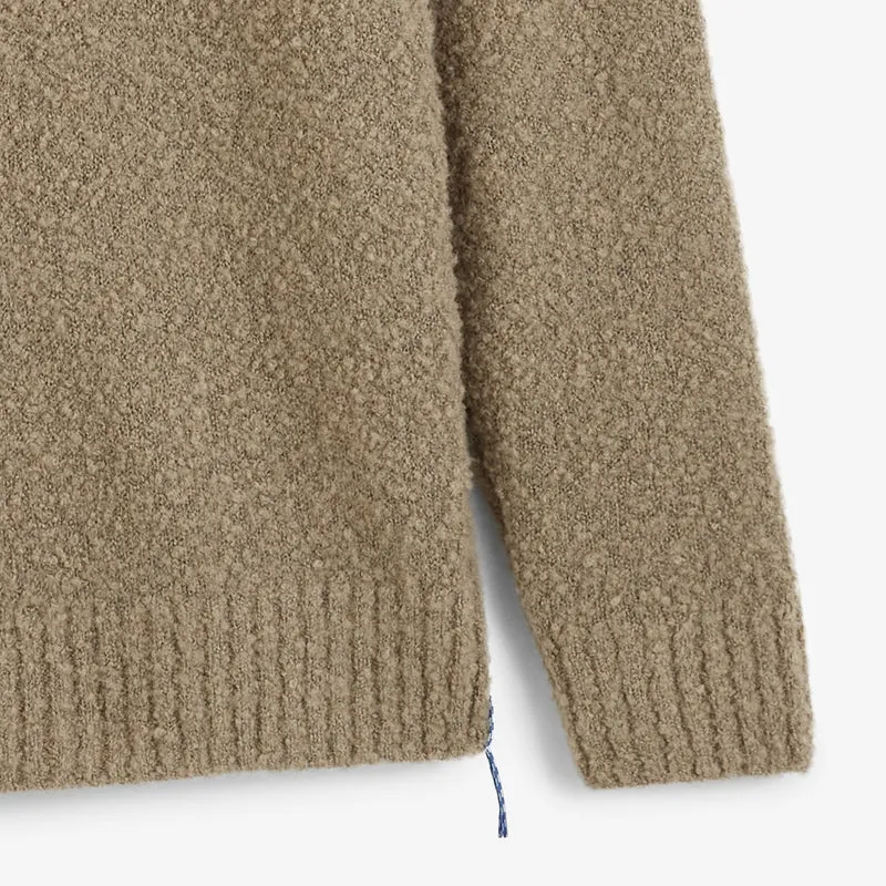 Pull laine bouclette col rond beige Murray SBPLAY