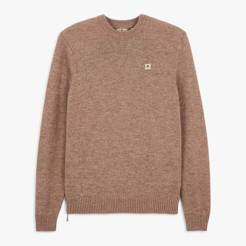 Pull col rond laine lambswool beige Madani SBPLAY