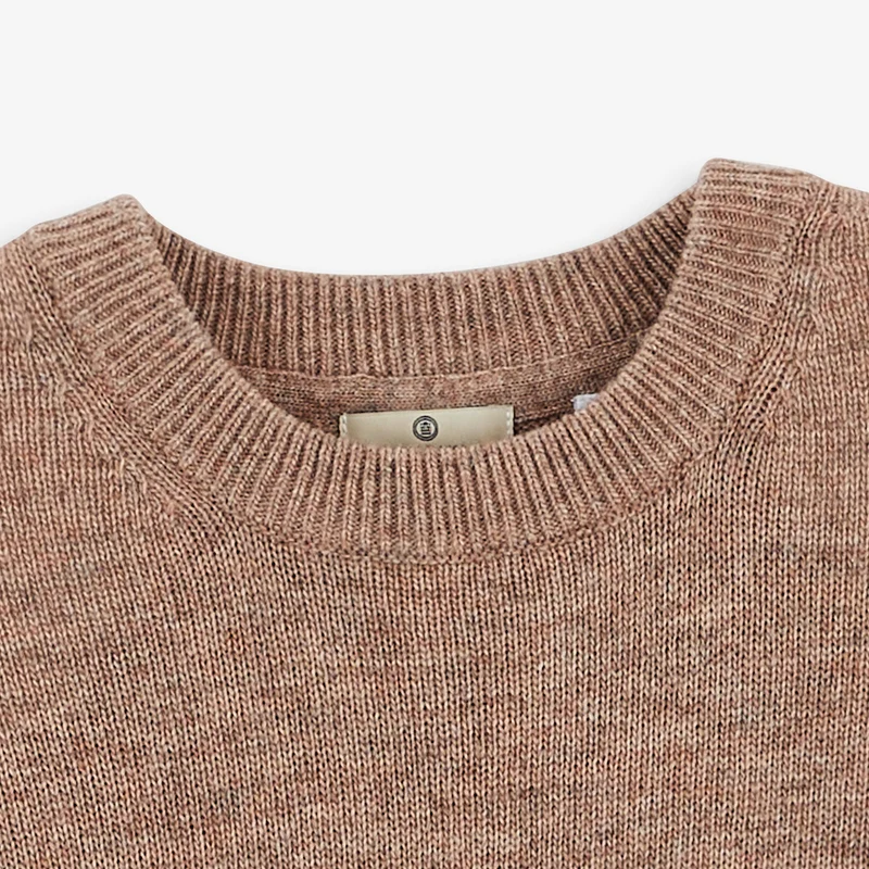 Pull col rond laine lambswool beige Madani SBPLAY
