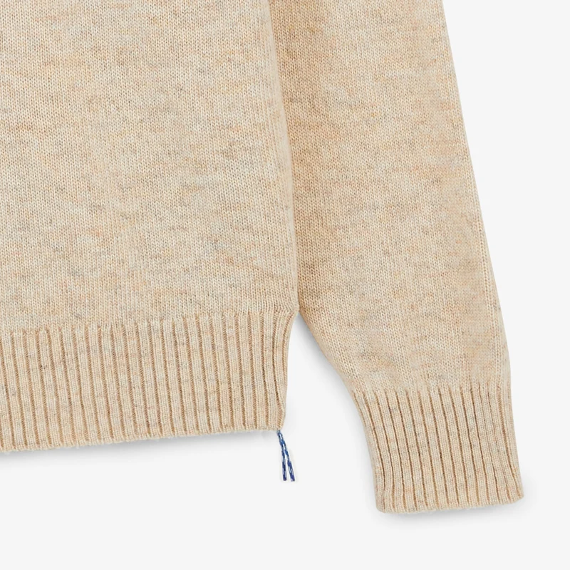Pull col rond laine lambswool blanc cassé Madani SBPLAY