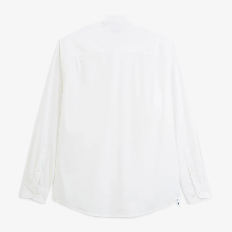 Chemise manches longues 100% coton twill stretch blanc SBPLAY