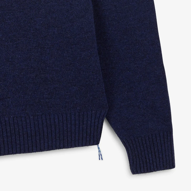 Pull col rond laine lambswool bleu indigo Madani SBPLAY