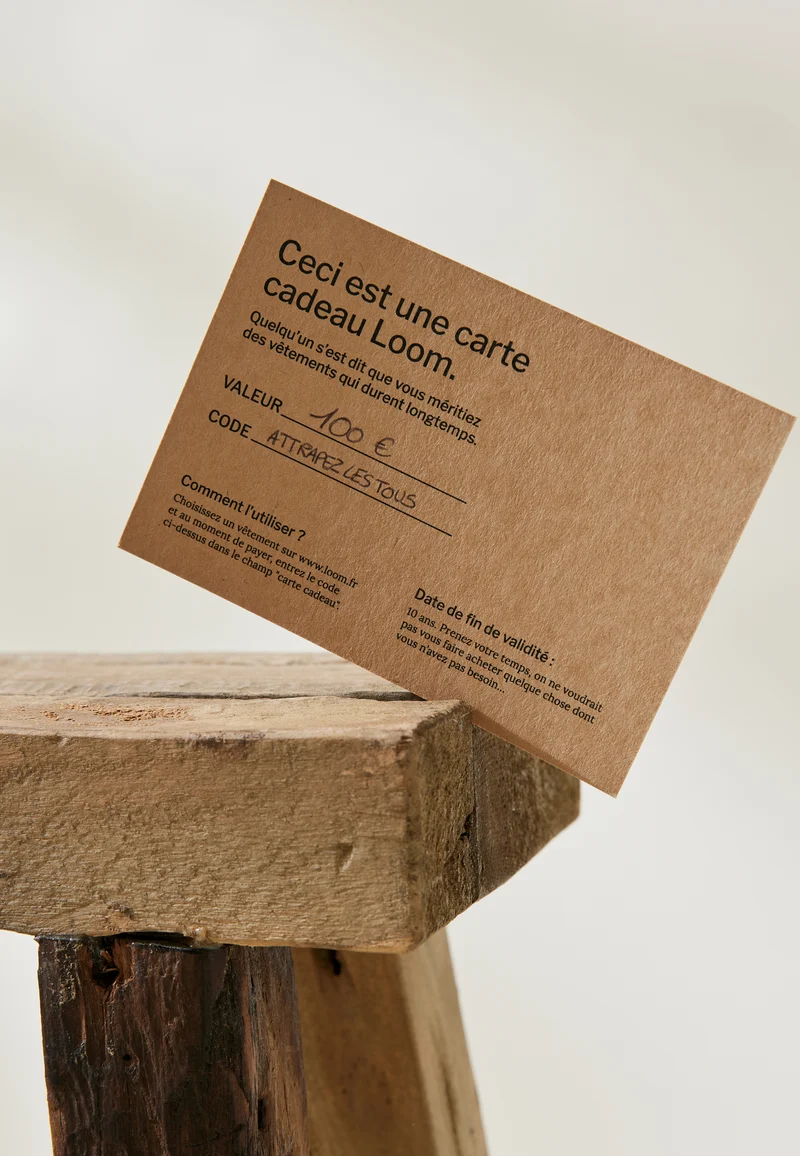 La carte cadeau physique