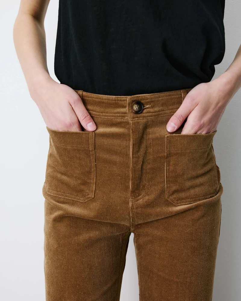 Pantalon droit velours côtelé coffee Alban