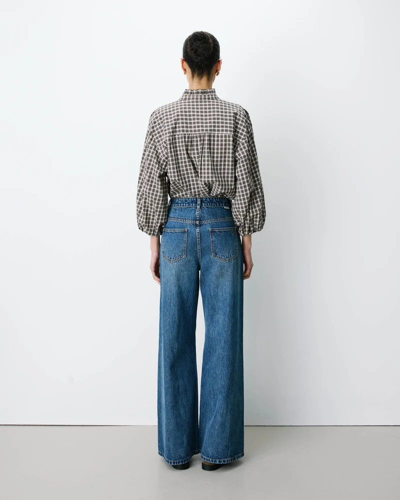 Jean jambe large poches tressées vintageblue Julian