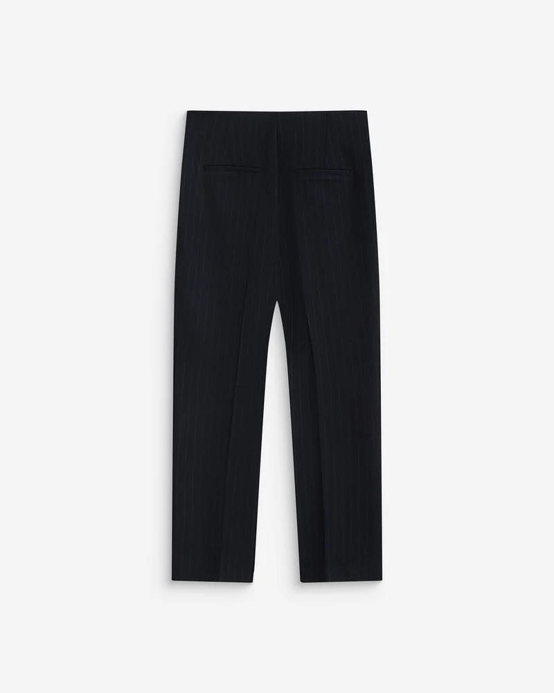 Pantalon capri ajusté à rayures marine Adrian