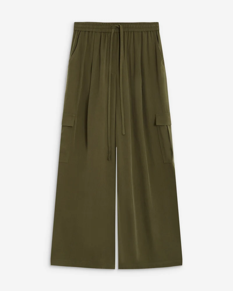 Pantalon cargo oversize taille haute kaki Anvar