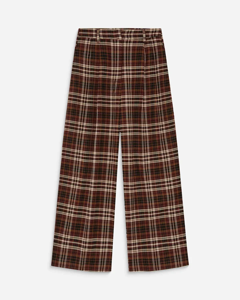 Pantalon tailleur oversize à carreaux cherry Arenzo