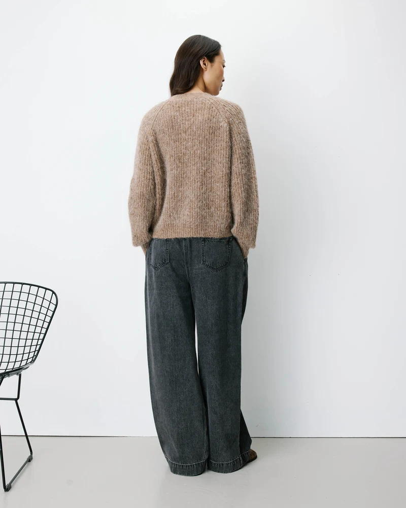 Cardigan oversize manches longues mocha Saluda