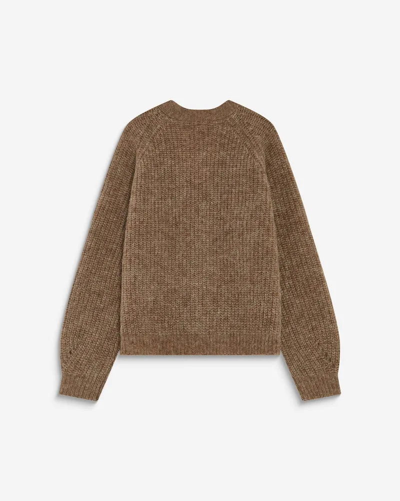 Cardigan oversize manches longues mocha Saluda